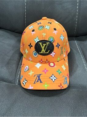 CUSTOM/handmade Louis Vuitton unisex baseball hat! NEW